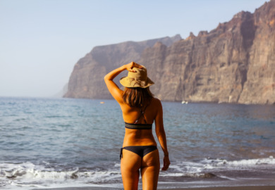 View from the beach at Los Gigantes