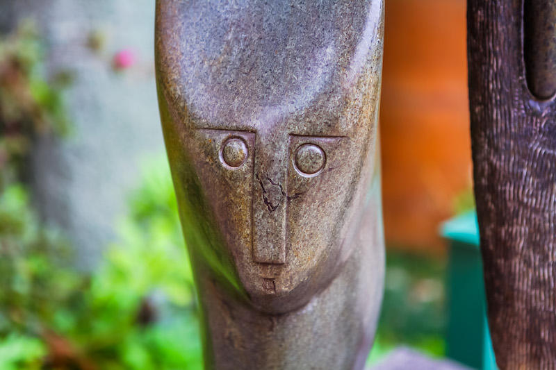 African Sculpture in Monte Palace in Madeira