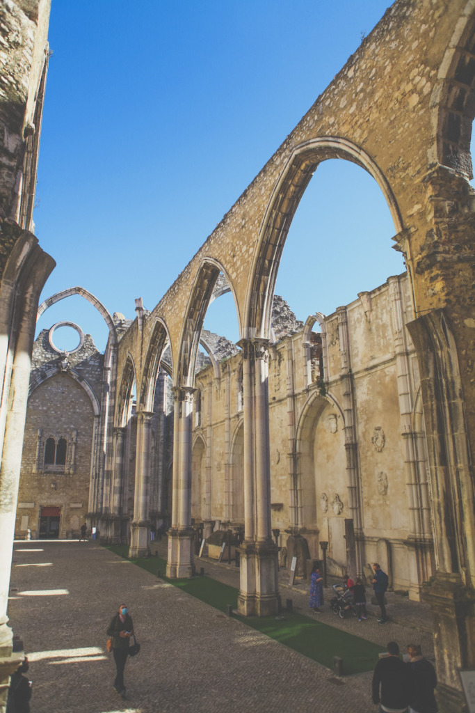 The amazing view at Covent Carmo in Lisbon