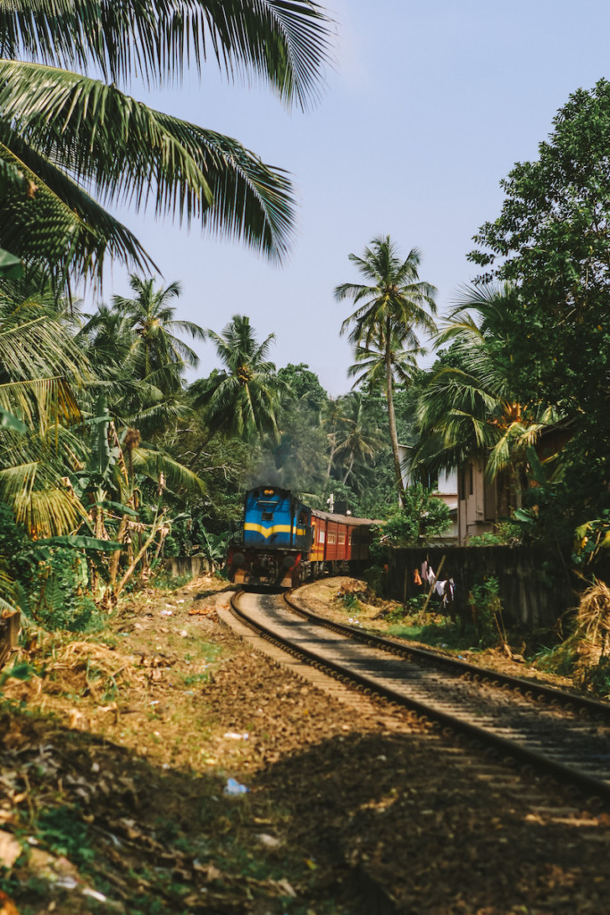 Train in Sri Lanka, near Galle