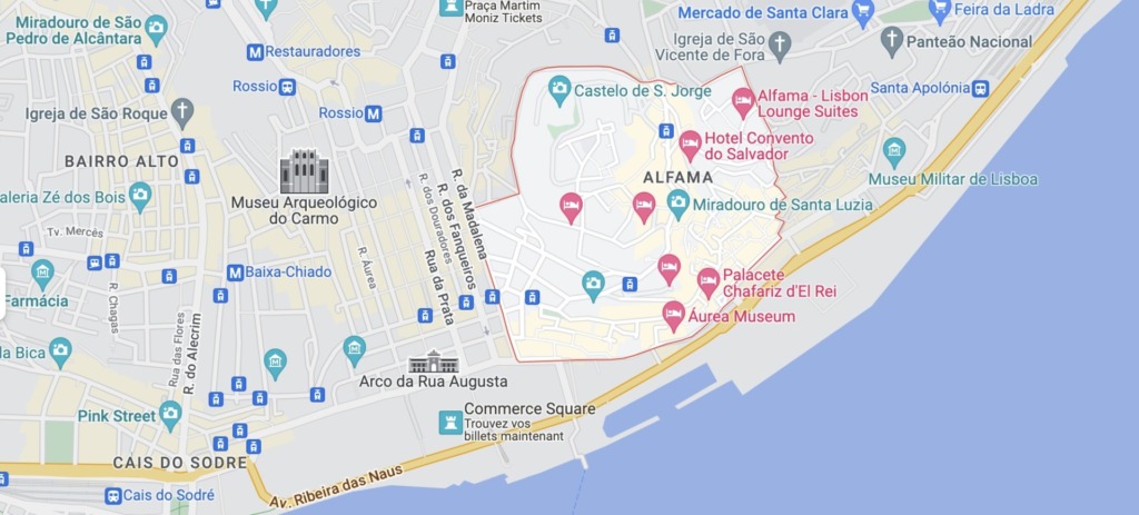Map of Alfama District