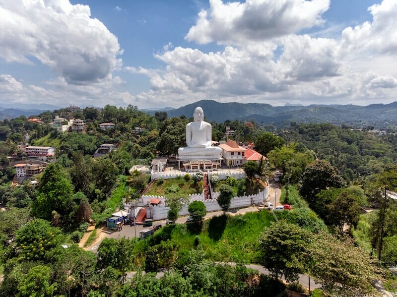 Giant White Buddha in Kandy