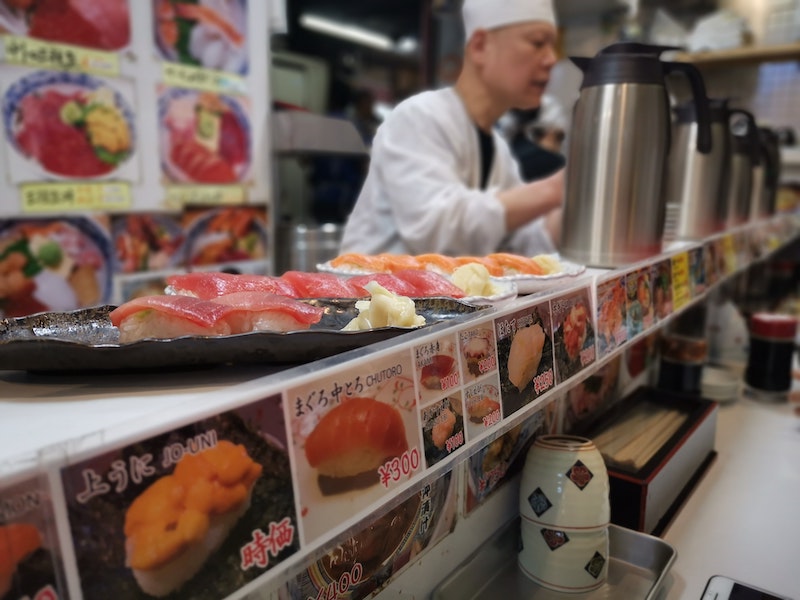 Tsukiji outer market in Tokyo