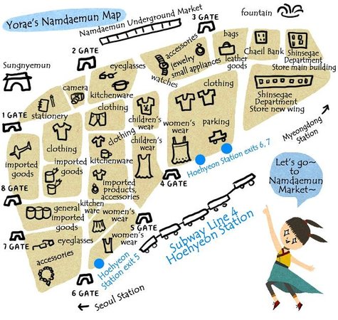 Map of Namdaemun Market
