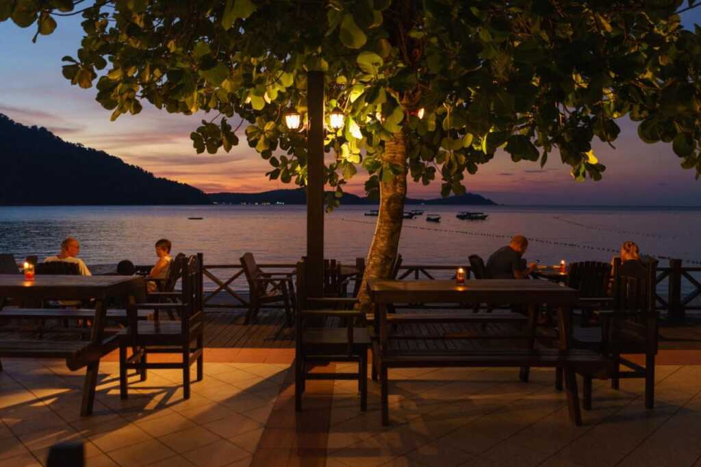 View at night at the Perhentian Island Resort