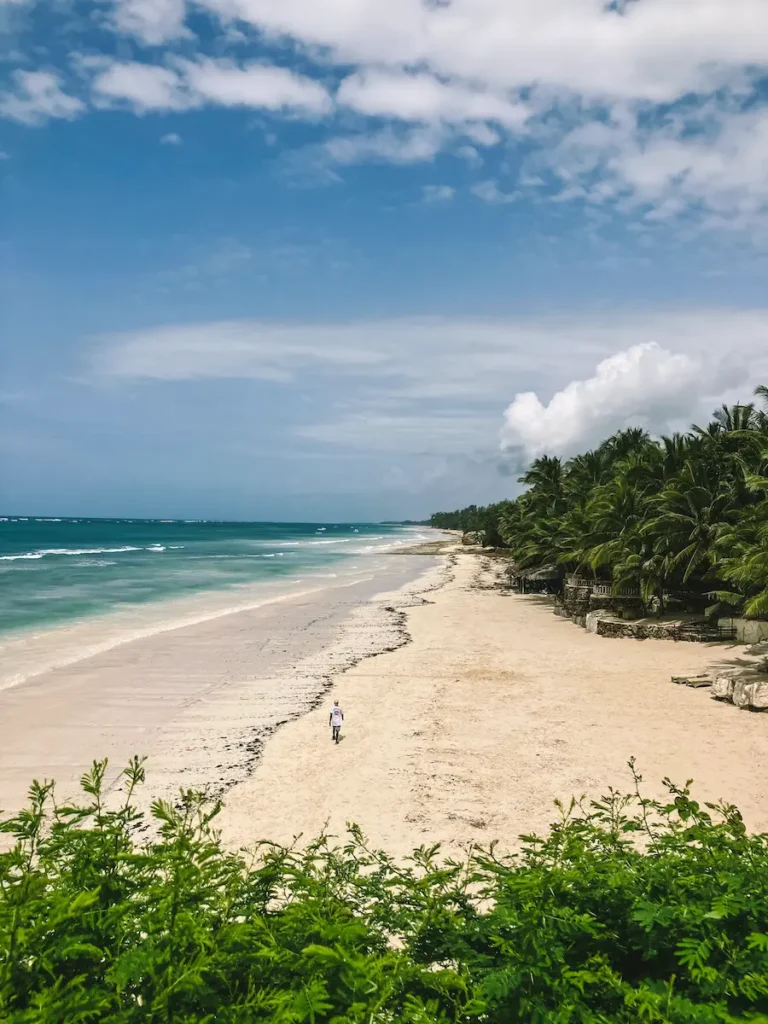 The beautiful Diani Beach in Kenya
