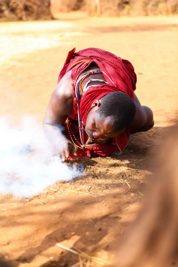 Village Maasai at Amboseli National Park in Kenya