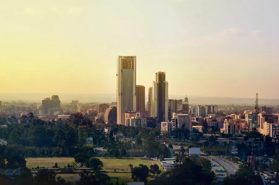 View of Nairobi and its impressive skyscrapers
